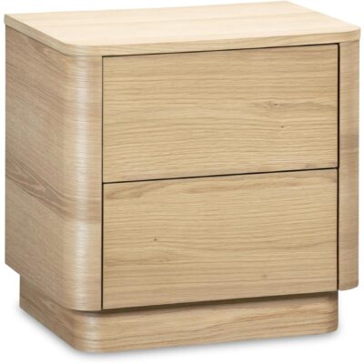 Alternative view of Round Off Tall Nightstand Natural Oak