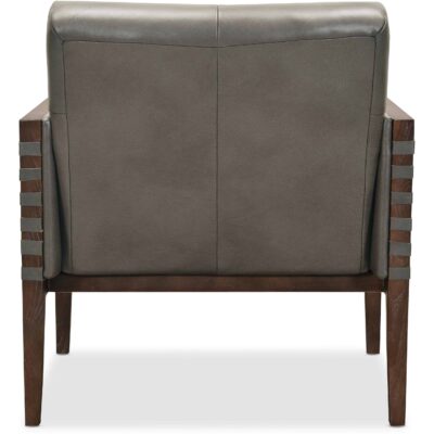 Alternative view of Carverdale Leather Club Chair w/Wood Frame